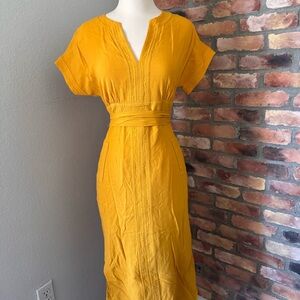 Daniel Cremieux Vibrant Yellow Midi Dress